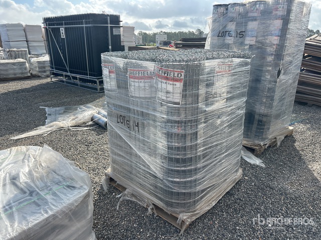 Quantity of (9) 2 in x 4 in Galvanized Fencing (Unused)