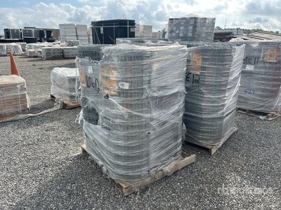 Quantity of (2) Pallets of 4 in x 4 in Galvanized Fencing (Unused)