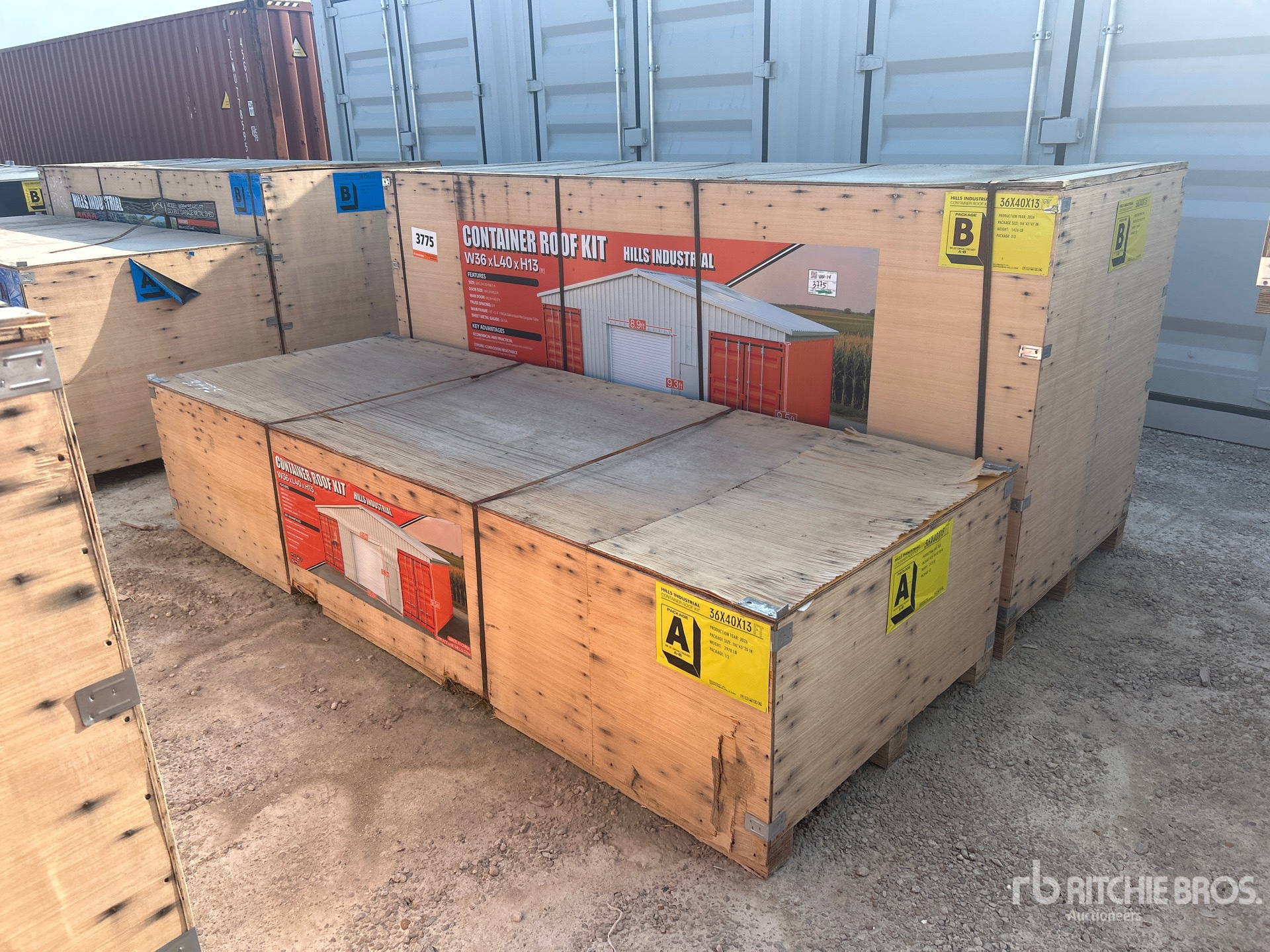 2026 HIlls Industrial 36 ft x 40 ft x 13 ft Container Shelter (Unused)