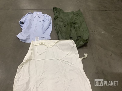 (22) Duffel Bags, (88) Men’s Shirts, (6) Food Handler’s Aprons & Assorted Items