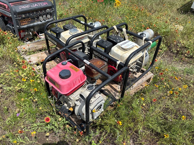 Quantity of Northstar 109173J (2) 3 in & (1) 2 in Water Pumps Water Pump