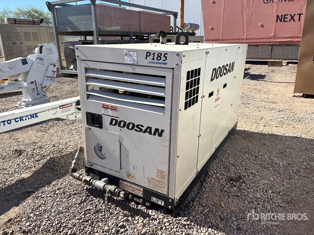 2013 Doosan P185WJDU 185 cfm Skid-Mounted Air Compressor
