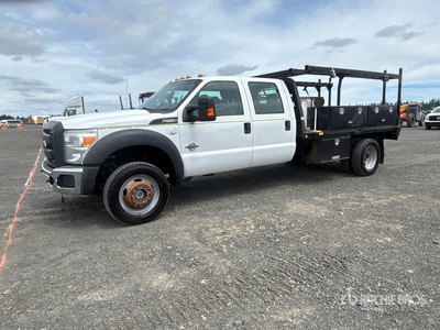2015 Ford F-550 XL 4x4 Crew Cab Flatbed Truck