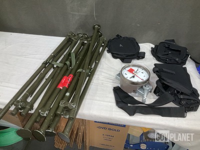 (1) Tensiometer, (3) Defibrillator Cases & Assorted Items