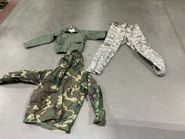 (2) Cold Weather Jackets, (1) Cold Weather Parka & Assorted Items