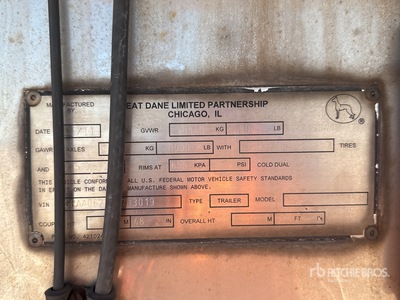2012 Great Dane 53 ft x 102 in T/A Refrigerated Trailer