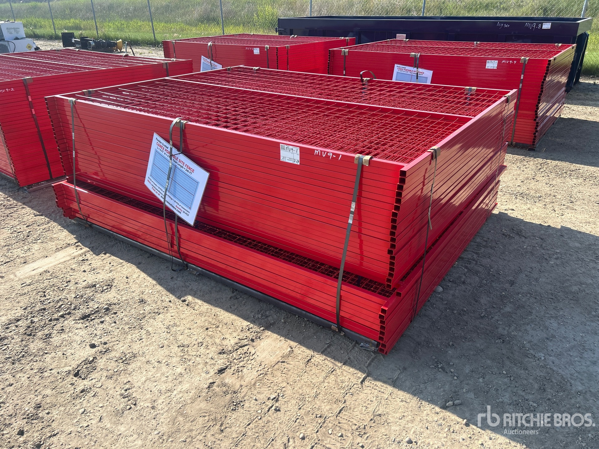 Quantity of (30) Canex 8 ft x 6 ft Powder Coated Site Fence (Unused)