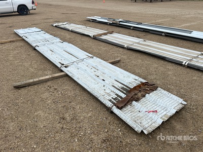 Quantity of 23 ft Corrugated Steel Roofing (Unused)