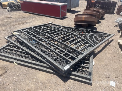 Quantity of (2) 2026 suhivelee NG-14Eu-2 Wrought Iron Bi-Parting Puerta de entrada