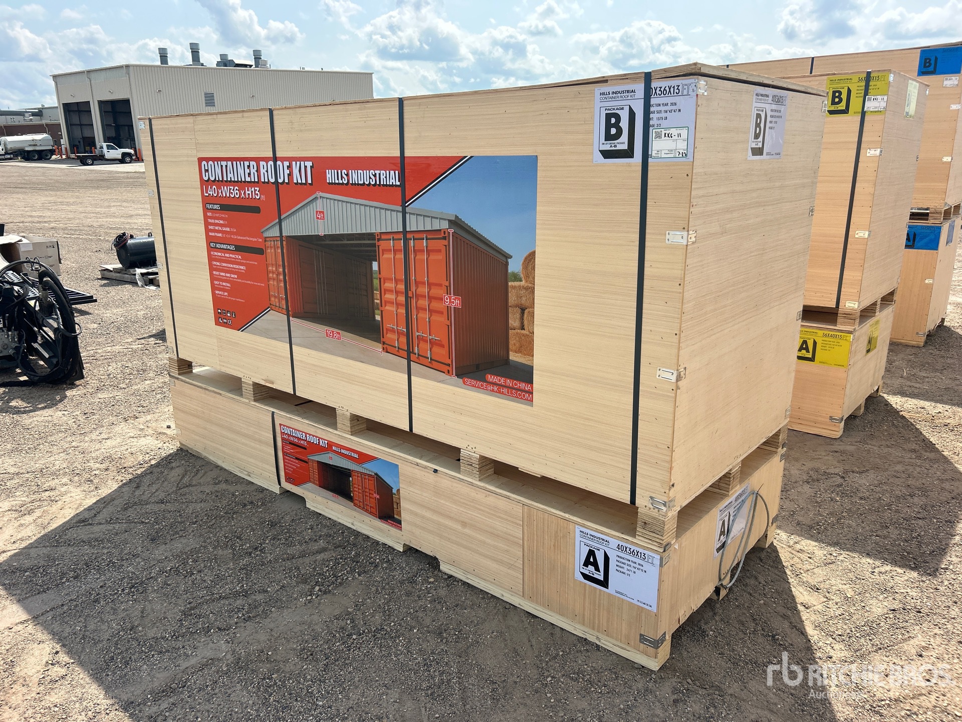 2026 HIlls Industrial 36 ft x 40 ft x 13 Ft Container Shelter (Unused)