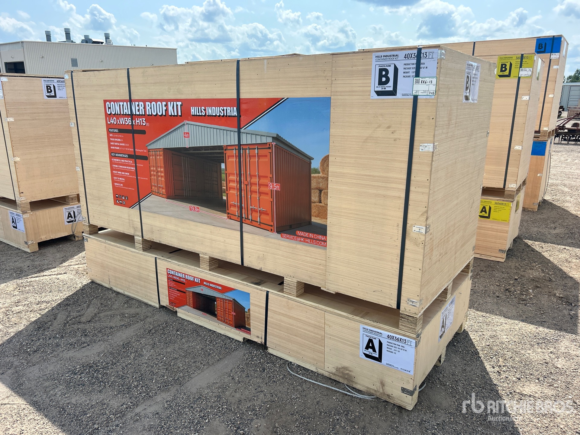 2026 HIlls Industrial 36 ft x 40 ft x 13 Ft Container Shelter (Unused)