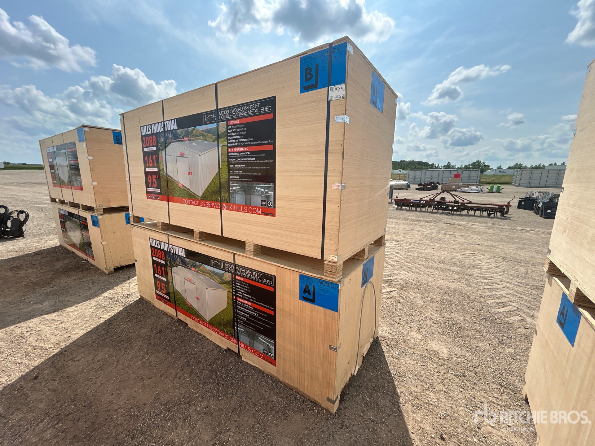 2026 HIlls Industrial x 13 ft Double Garage Metal Shed (Unused)