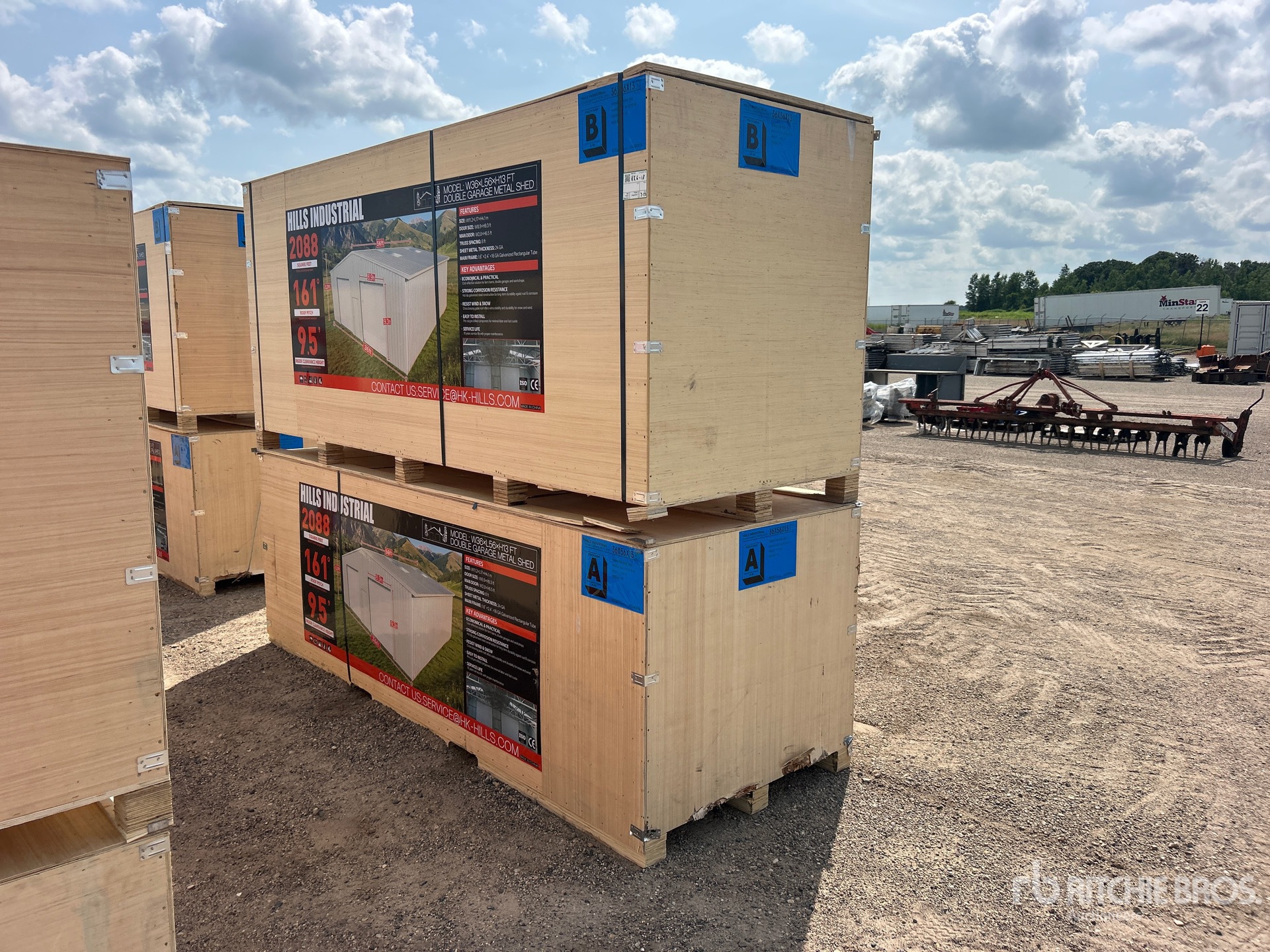 2026 HIlls Industrial x 13 ft Double Garage Metal Shed (Unused)