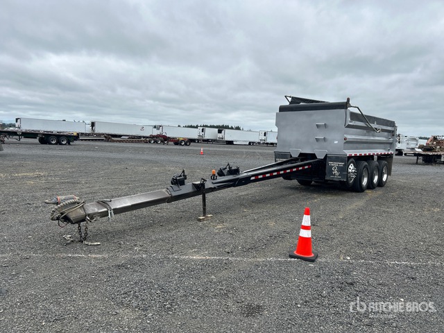 2012 OSW 18 ft Quad/A Pup Dump Trailer