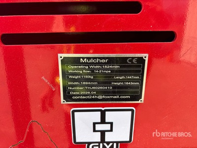 2026 GIYI GY60X 60 in Skid Steer Mulcher (Unused)