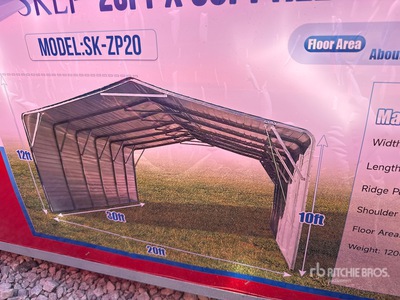 2026 SKLP SK-ZP20 All-Steel Garage Carport Tents and Tent Components (Unused)