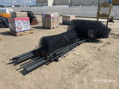 Quantity of (2) Pallets of x 5 ft Chain Link Black Fencing