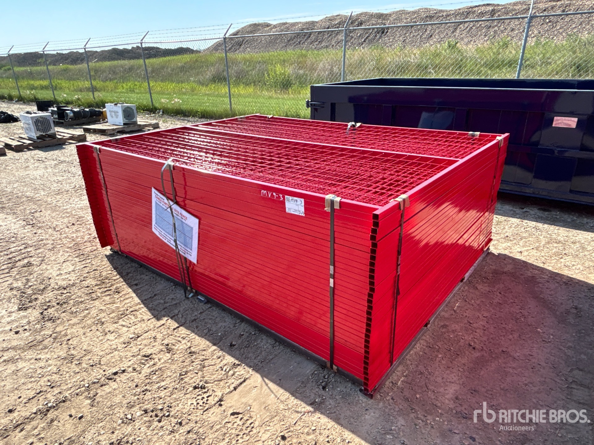Quantity of (30) Canex 8 ft x 6 ft Powder Coated Site Fence (Unused)