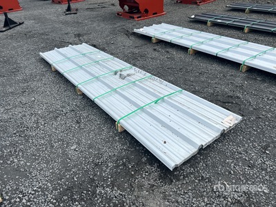 Quantity of (50) 2025 Kit Containers 12 ft x 3 ft 1 inRaw Galvalume Panels (Unused)