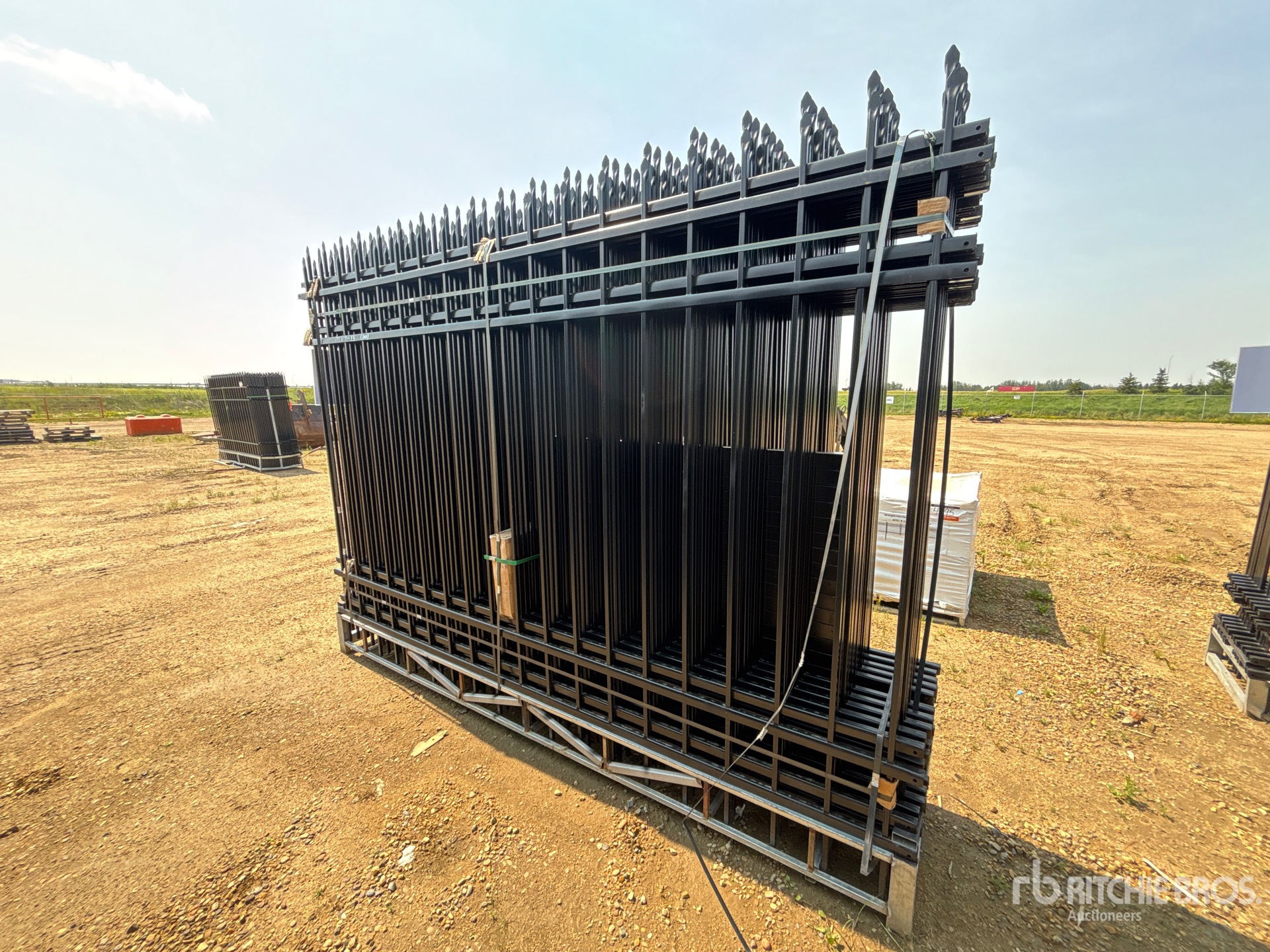 Quantity of (20) Canex 10 ft x 7 ft Powder Coated Wrought Iron Fencing (Unused)