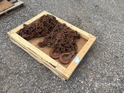 Quantity of (2) 5/8 in x 20 ft Long Double Leg Chain Sling