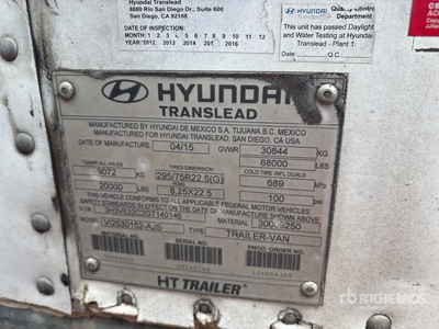 2016 Hyundai VI2530152-AJS 53 ft T/A Van Trailer
