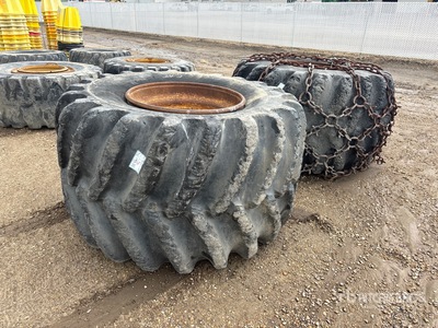 Quantity of (2) 73.00 x 44 x 32 Cat Skidder Pneus