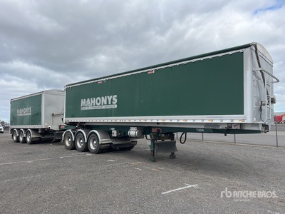 2014 Graham Lusty 10.1 m Tri/A Stag B-Double Combination End Dump Trailer