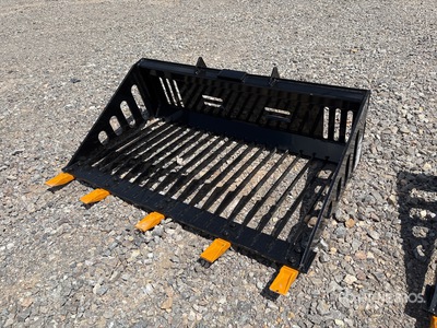 2026 GIYI GY-RB44 44 in Q/C Skeleton Mini Rock Skid Steer Bucket (Unused)