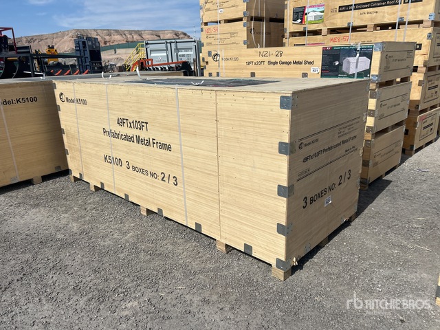 2026 KJ K5100 103 ft x 49 ft Prefabricated Metal Frame Storage Building (Unused)