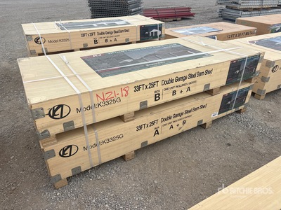 2026 KJ K3325G 33 ft x 25 ft Metal Garage 貯蔵庫 (Unused)