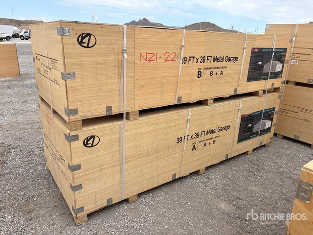 2026 KJ K0039 39 ft x 39 ft Metal Garage Storage Building (Unused)