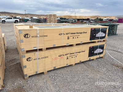 2026 KJ K4230W Metal Storage Shed (Unused)