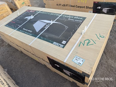 2026 KJ K4120 20 ft x 41 ft Enclosed Carport (Unused)