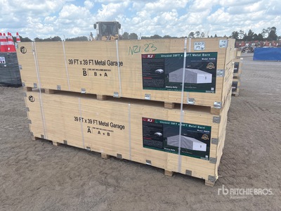 2026 KJ K0039 39 ft x 39 ft Metal Garage Storage Building (Unused)