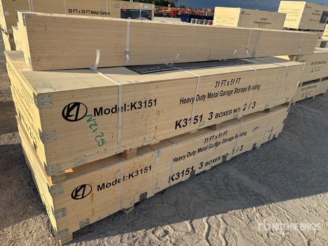2026 KJ K3151 31 ft x 51 ft Metal Garage (Unused)