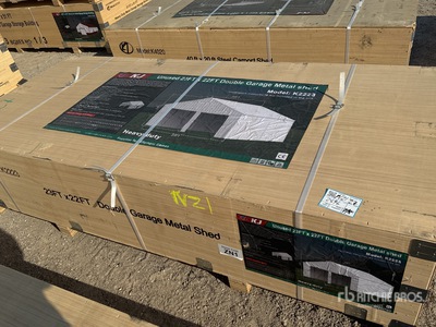2026 KJ K2223 23 ft x 22 ft Metal Garage Storage Building (Unused)