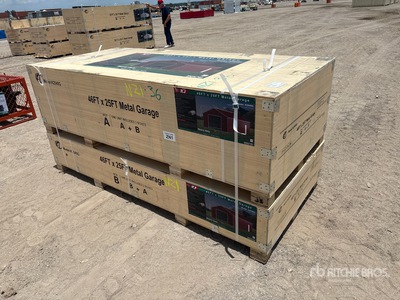 2026 KJ K2545G 46ft x 25 ft Metal Garage Bâtiment d'entreposage (Unused)