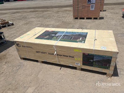 2026 KJ K2223G 22 ft x 23 ft Metal Garage Storage Building (Unused)