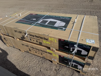 2026 KJ K3325 33 ft x 25 ft Metal Garage (2 boxes) (Unused)