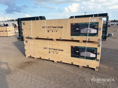 2026 KJ K0039 39 ft x 39 ft Metal Garage Bâtiment d'entreposage (Unused)