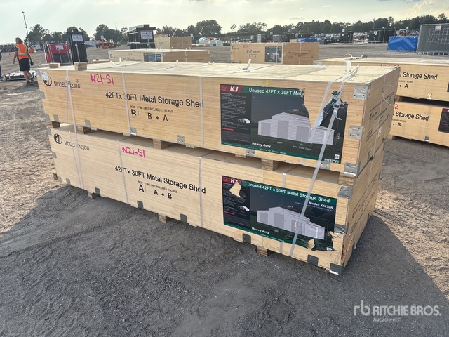 2026 KJ K4230W 42 ft x 30 ft Metal Storage Shed (Unused)