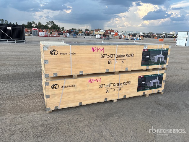 2026 KJ K4036 36 ft x 40 ft Container Roof kit Storage Canopy (Unused)
