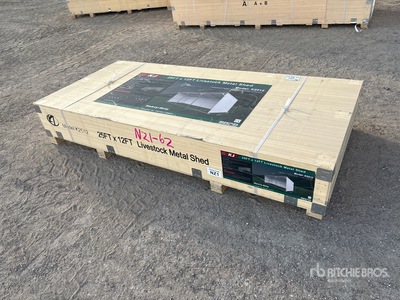 2026 KJ K2512 25 ft x12 ft Metal Shed Livestock Shelter (Unused)