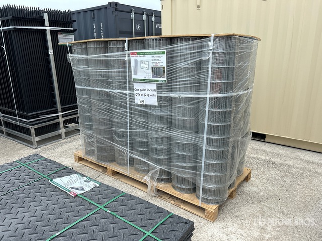 Quantity of (21) 2026 KJ K0520 65 ft x 5 ft Galvanized Fencing (Unused)