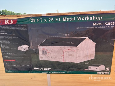 2026 KJ K2825 28 ft x 25 ft Metal workshop (Unused)