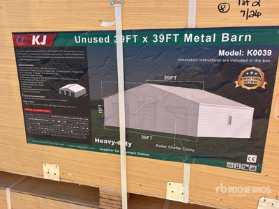 2026 KJ K0039 39 ft x 39 ft Metal Garage Storage Building (Unused)