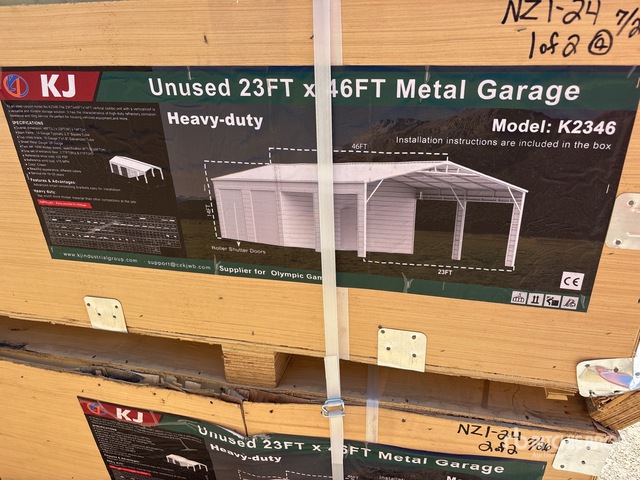 2026 KJ K2346 23ft x 46 ft Metal Garage Storage Building (Unused)