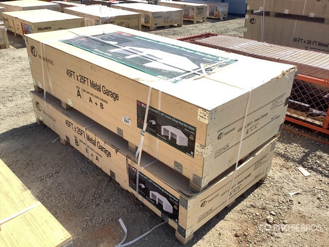 2026 KJ K4525 25 ft x 45 ft Metal Garage Storage Building (Unused)