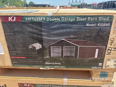 2026 KJ K3325G 33 ft x 25 ft Metal Garage Bâtiment de stockage (Unused)